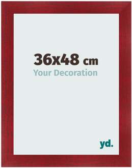 Fotolijst 36x48 cm - Wijnrood Geveegd - MDF - Pisa