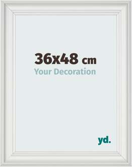 Fotolijst 36x48 cm - Wit Geveegd - MDF - Lazio