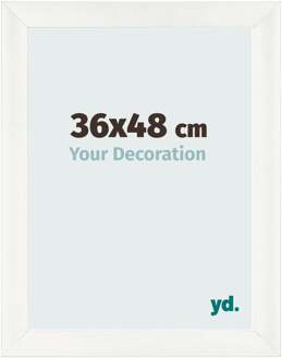 Fotolijst 36x48 cm - Wit Geveegd - MDF - Pisa