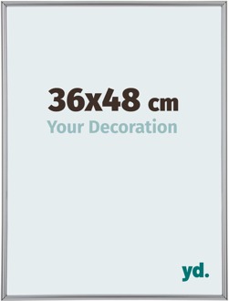 Fotolijst 36x48 cm - Zilver Hoogglans - Kunststof - Annecy