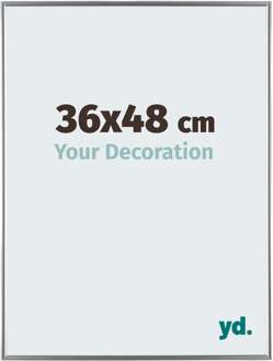 Fotolijst 36x48 cm - Zilver Hoogglans - Kunststof - Evry