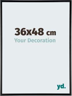 Fotolijst 36x48 cm - Zwart Hoogglans - Aluminium - Austin