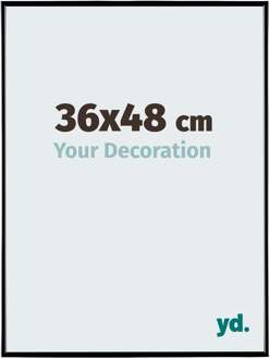 Fotolijst 36x48 cm - Zwart Hoogglans - Kunststof - Evry