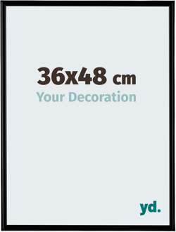 Fotolijst 36x48 cm - Zwart Mat - Kunststof - Bordeaux