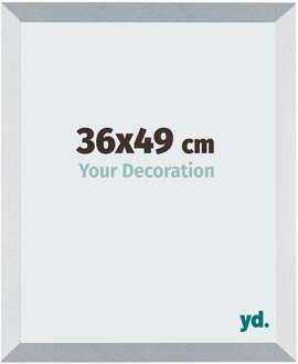 Fotolijst 36x49 cm - Aluminium - Geborsteld - MDF - Mura Aluminium Geborsteld