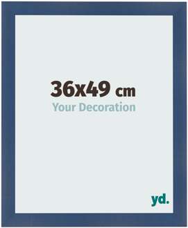 Fotolijst 36x49 cm - Donkerblauw Geveegd - MDF - Pisa