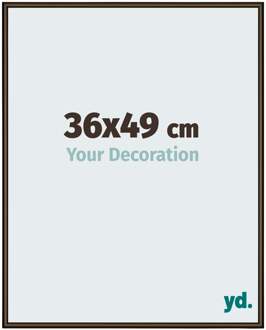 Fotolijst 36x49 cm - Walnoot Structuur - Aluminium - New York