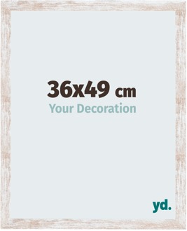 Fotolijst 36x49 cm - White Wash - MDF - Catania
