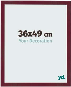 Fotolijst 36x49 cm - Wijnrood Geveegd - MDF - Bologna