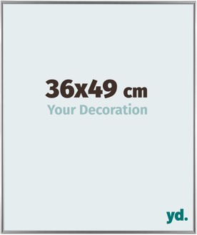 Fotolijst 36x49 cm - Zilver Hoogglans - Kunststof - Evry