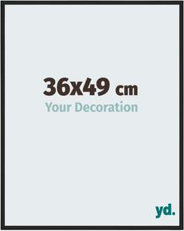 Fotolijst 36x49 cm - Zwart Hoogglans - Aluminium - Miami