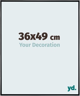 Fotolijst 36x49 cm - Zwart Hoogglans - Kunststof - Evry