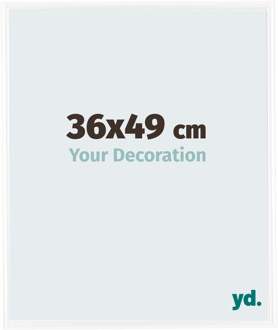 Fotolijst 36x49cm - Wit Hoogglans - Kunststof - Bordeaux - 36x49 cm