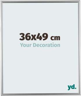 Fotolijst 36x49cm - Zilver - Kunststof - Bordeaux - 36x49 cm