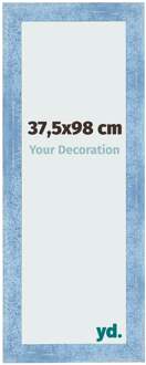 Fotolijst 37,5x98 cm - Helder Blauw Geveegd - MDF - Pisa - 37.5x98 cm
