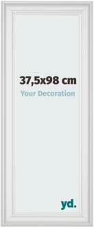 Fotolijst 37,5x98 cm - Wit Geveegd - MDF - Lazio - 37.5x98 cm