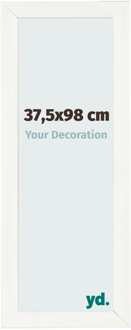 Fotolijst 37,5x98 cm - Wit Geveegd - MDF - Pisa - 37.5x98 cm