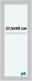 Fotolijst 37,5x98 cm - Wit - Houtnerf - MDF - Como Wit Houtnerf - 37.5x98 cm