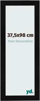 Fotolijst 37,5x98 cm - Zwart Hoogglans - MDF - Pisa - 37.5x98 cm