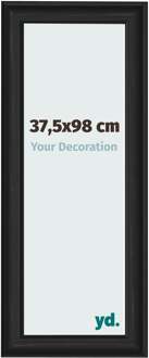 Fotolijst 37,5x98 cm - Zwart Houtnerf - MDF - Lazio - 37.5x98 cm