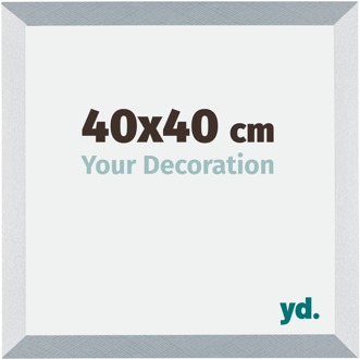 Fotolijst 40x40 cm - Aluminium - Geborsteld - MDF - Mura Aluminium Geborsteld