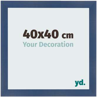 Fotolijst 40x40 cm - Donkerblauw Geveegd - MDF - Pisa