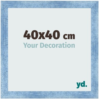 Fotolijst 40x40 cm - Helder Blauw Geveegd - MDF - Pisa