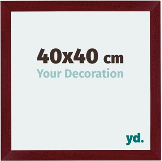 Fotolijst 40x40 cm - Wijnrood Geveegd - MDF - Mura