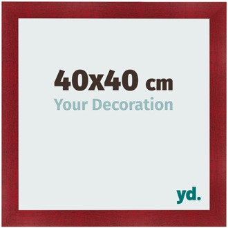 Fotolijst 40x40 cm - Wijnrood Geveegd - MDF - Pisa