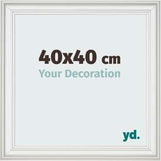 Fotolijst 40x40 cm - Wit Geveegd - MDF - Lazio