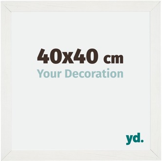 Fotolijst 40x40 cm - Wit Geveegd - MDF - Mura
