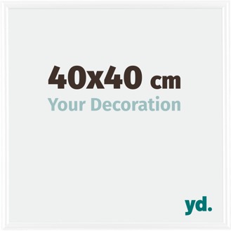 Fotolijst 40x40 cm - Wit Hoogglans - Kunststof - Bordeaux