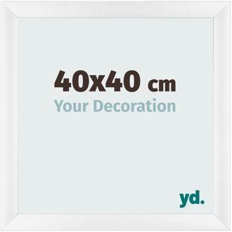 Fotolijst 40x40 cm - Wit Hoogglans - MDF - Pisa