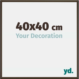 Fotolijst 40x40cm Walnoot Structuur Aluminium New York - 40x40 cm
