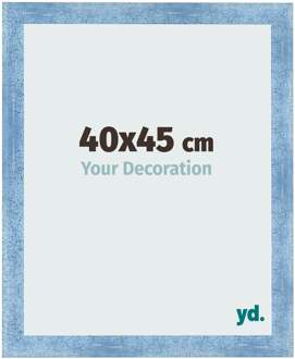 Fotolijst 40x45 cm - Helder Blauw Geveegd - MDF - Pisa