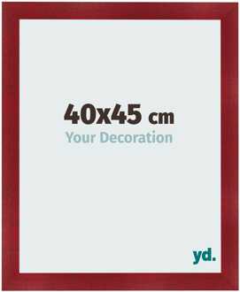 Fotolijst 40x45 cm - Wijnrood Geveegd - MDF - Pisa
