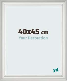 Fotolijst 40x45 cm - Wit Geveegd - MDF - Lazio