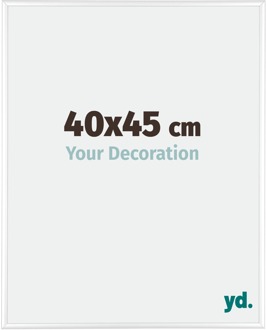 Fotolijst 40x45 cm - Wit Hoogglans - Aluminium - Kent