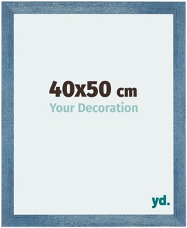 Fotolijst 40x50 cm - Helder Blauw Geveegd - MDF - Mura