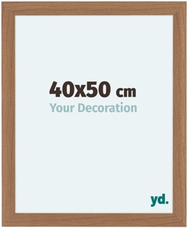Fotolijst 40x50 cm - Noten- Hout - Licht - MDF - Como Notenhout Licht