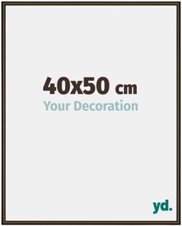 Fotolijst 40x50 cm - Walnoot Structuur - Aluminium - New York