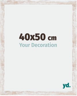 Fotolijst 40x50 cm - White Wash - MDF - Catania