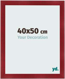 Fotolijst 40x50 cm - Wijnrood Geveegd - MDF - Pisa