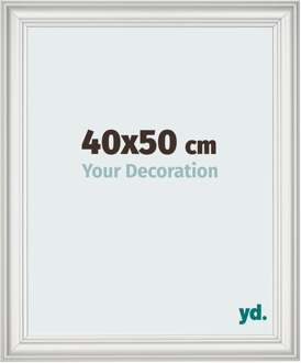 Fotolijst 40x50 cm - Wit Geveegd - MDF - Lazio