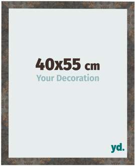 Fotolijst 40x55 cm - Geoxideerd Metaal - MDF - Bologna