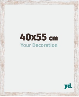 Fotolijst 40x55 cm - White Wash - MDF - Catania