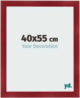 Fotolijst 40x55 cm - Wijnrood Geveegd - MDF - Pisa