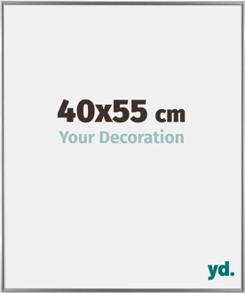 Fotolijst 40x55 cm - Zilver Hoogglans - Kunststof - Evry