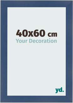 Fotolijst 40x60 cm - Donkerblauw Geveegd - MDF - Pisa