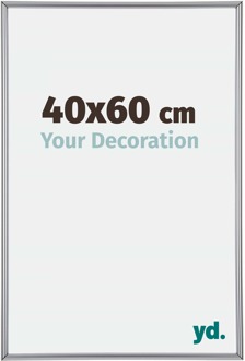 Fotolijst 40x60 cm - Zilver Hoogglans - Kunststof - Annecy